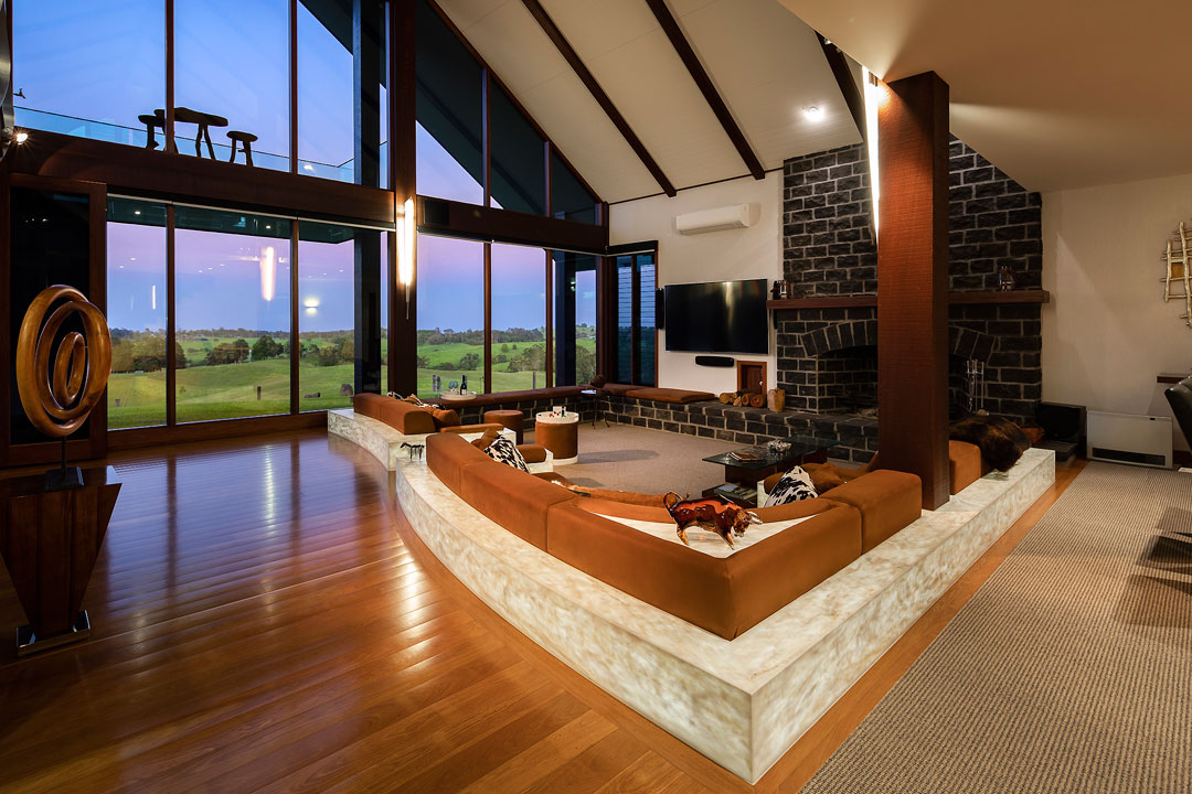 Queensland Kitchen + Bathroom Design - superior solid surface - enclosed living area backlit